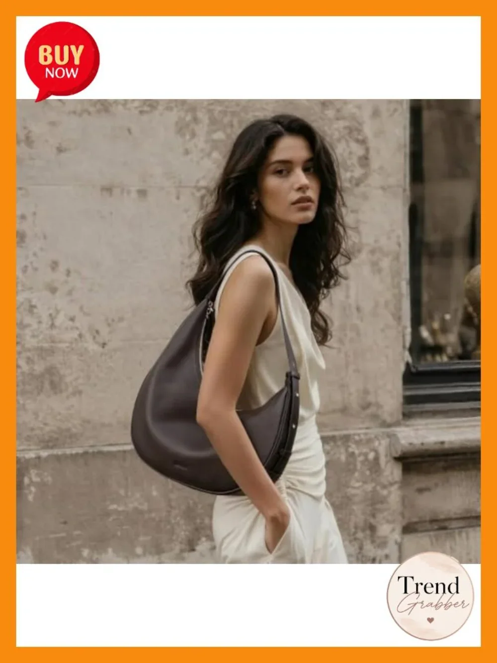 Genuine Leather Slouchy Hobo Bag Women Crossbody Purse Shoulder Handbag